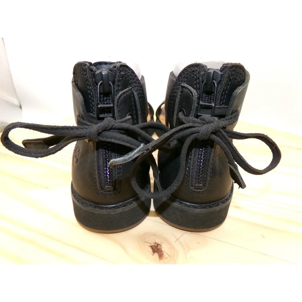 Timberland Leather Gladiator Style Sandals Womens Black Sz 9 Defender Repellent